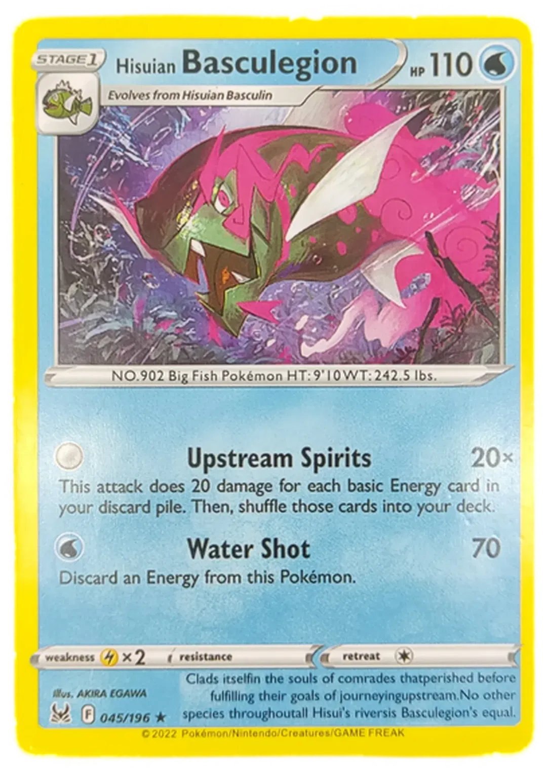 Pokémon Sammelkarte Stage1 Hisuian Basculegion - Bild 1