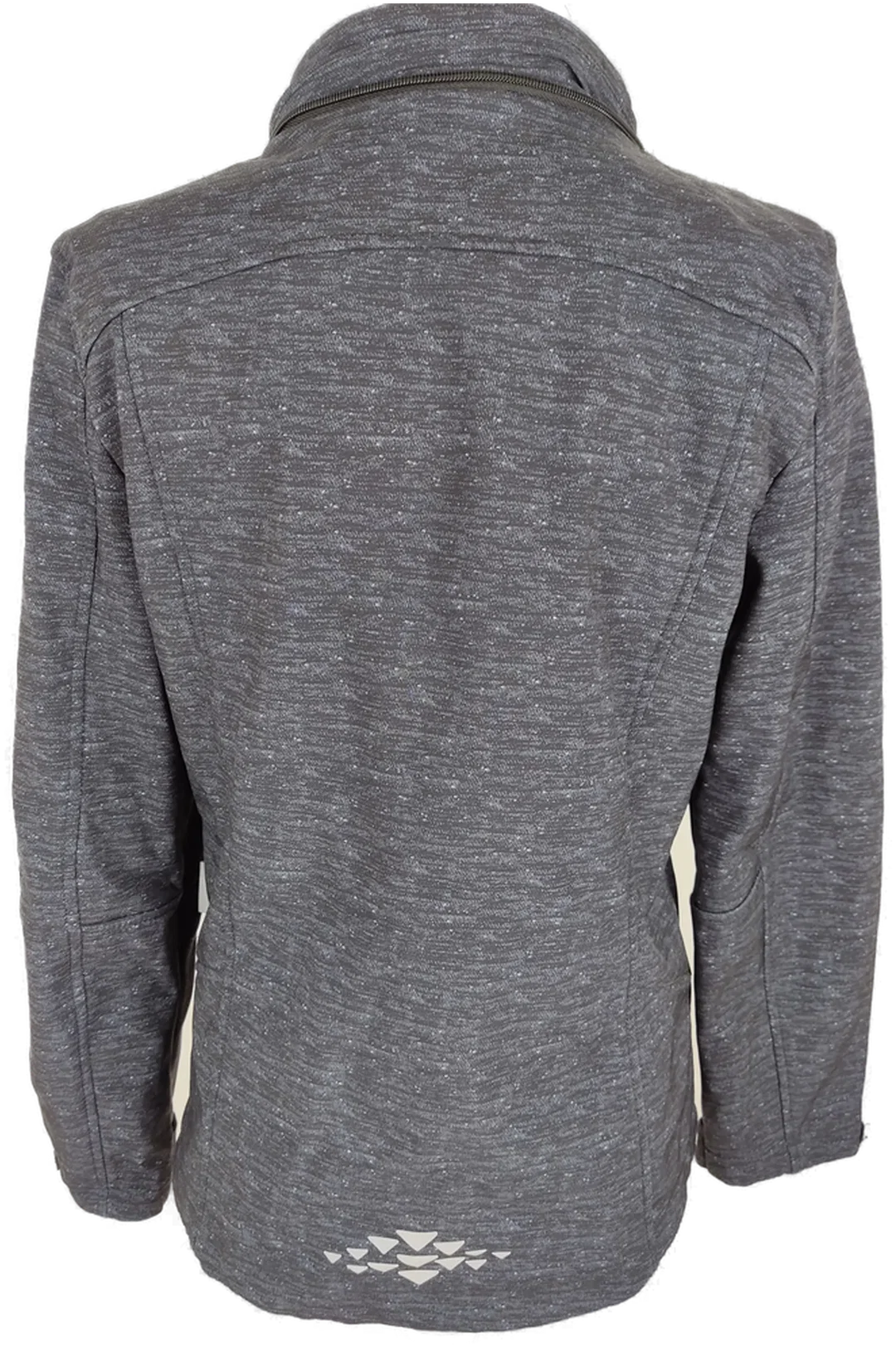 Sportjacke "Northville" langarm mit Zipp,, schwarz meliert mit Aufdruck, Größe 158 – Bild 7