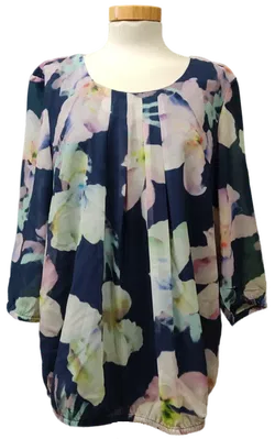 FairLady Dreiviertel Bluse gemustert Gr. L - Bild 1