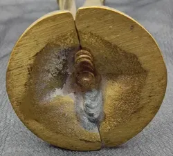 Messing Vase mit Glasrohr - Bild 4