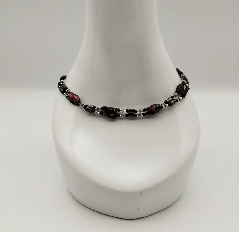 Bemusterte Modeschmuck Halskette - mit Magnetversschluss - Bild 4