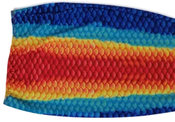 Bunte Meerjungfrau-Flosse zum Schwimmen - Hüfte 58cm/ dehnbar - Bild 3