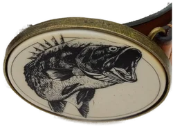 BDG Ledergürtel mit Fischmotiv | Wie Neu - Bild 8