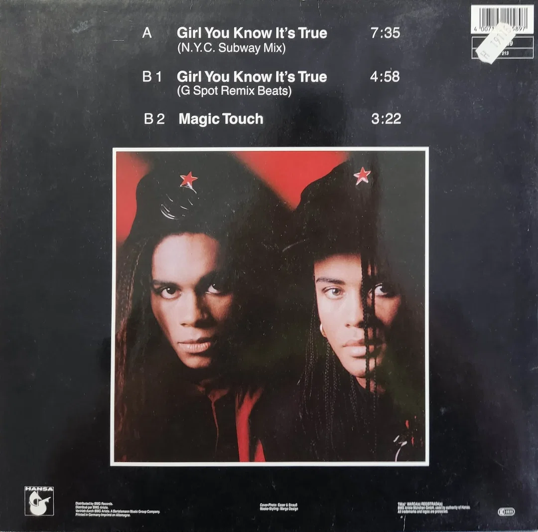 LP Vinyl Milli Vanilli "Girl You Know It's True (N.Y.C. Subway Mix)" – Bild 2