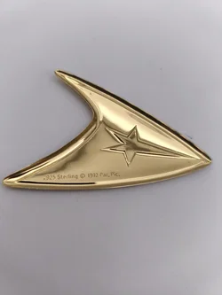 Star Trek, USS Enterprise Command Insignia badge, Franklin Mint, 925 Silber, seltenes Sammlerstück! – Vorschau 3