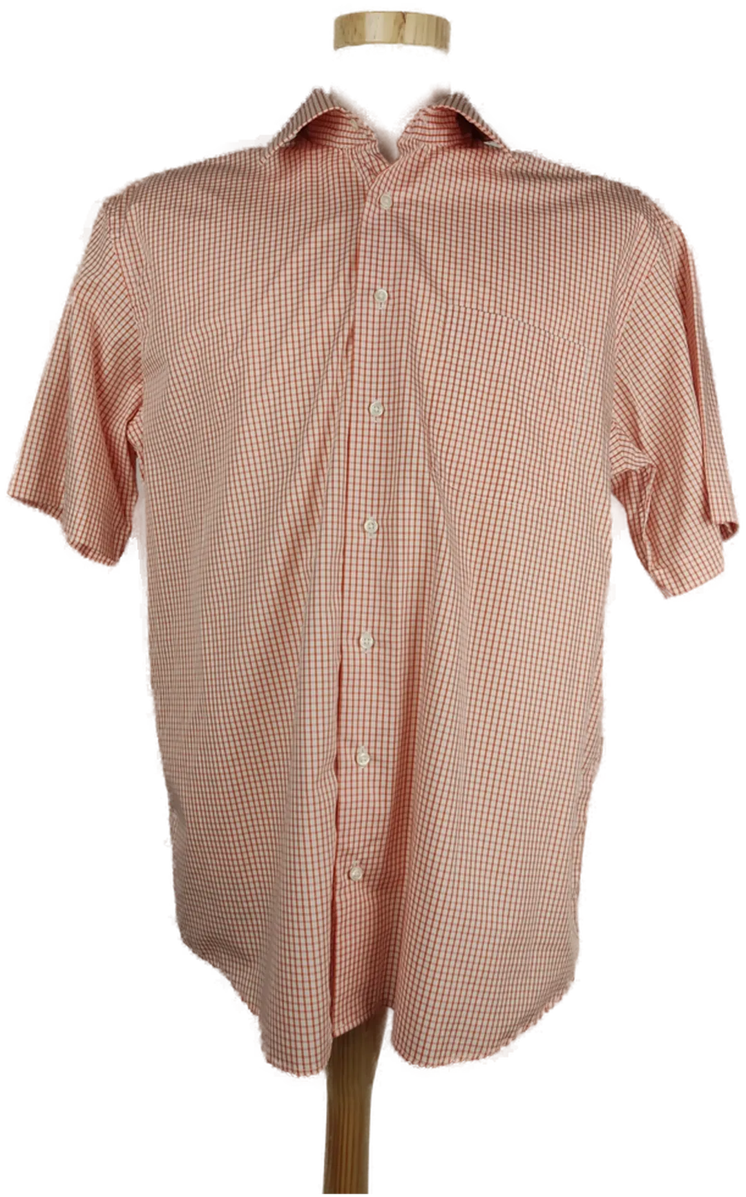 Aldo Colitti Herrenhemd kurzarm orange kariert - 44/XS - Bild 1