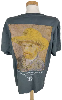 T-Shirt, kurzarm mit Rundhalsausschnitt, grau mit Aufdruck, Größe S - Bild 4