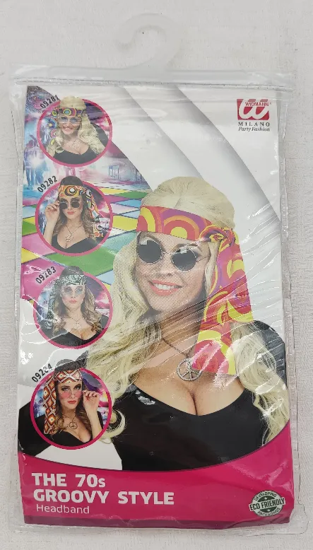 Faschingskostüm - Schlaghose Gr. XL und Stirnband – Bild 3