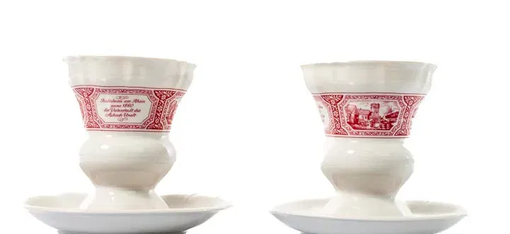  Rüdesheimer Kaffee Tasse mit Untertasse Set 12-teilig Heinrich Porzellan  - Bild 4