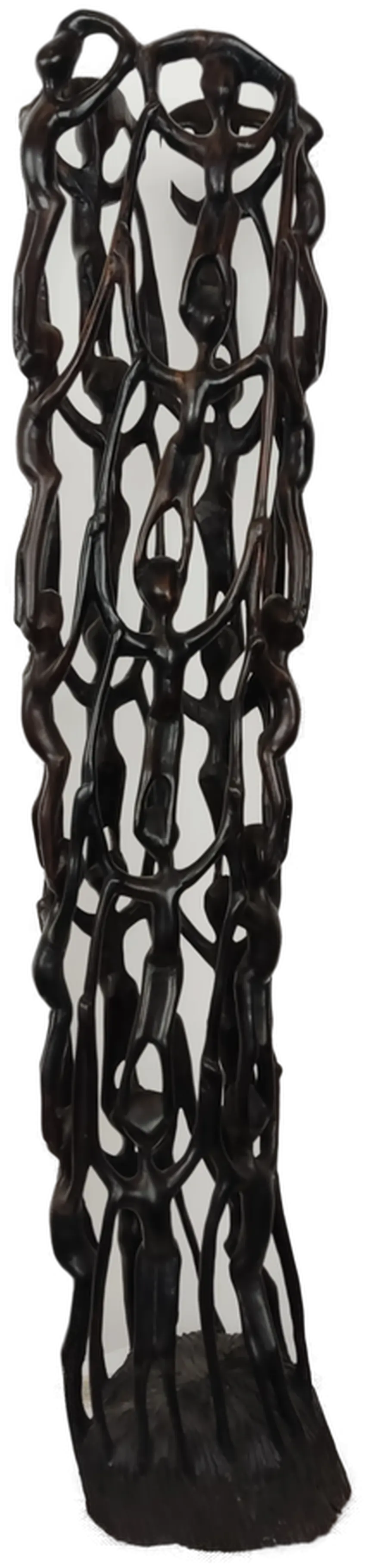  Makonde Lebensbaum Ebenholzfigur schwarz - 94 cm - Bild 1