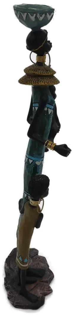 Dekofigur Afrikanische Frau mit Kind aus Harzguss - Bild 4