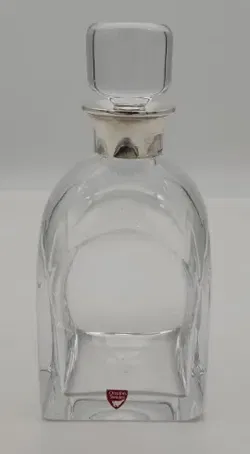 Orrefors Kristallglaskaraffe Whisky Sterlingsilber - Bild 1