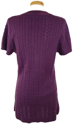 s. Oliver Damen Kurzarm-Strickjacke violett - L/40 - Bild 2