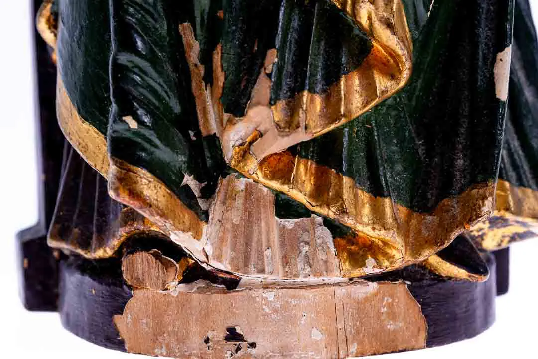 Skulptur Madonna mit Kind aus Holz, 42cm hoch – Bild 4
