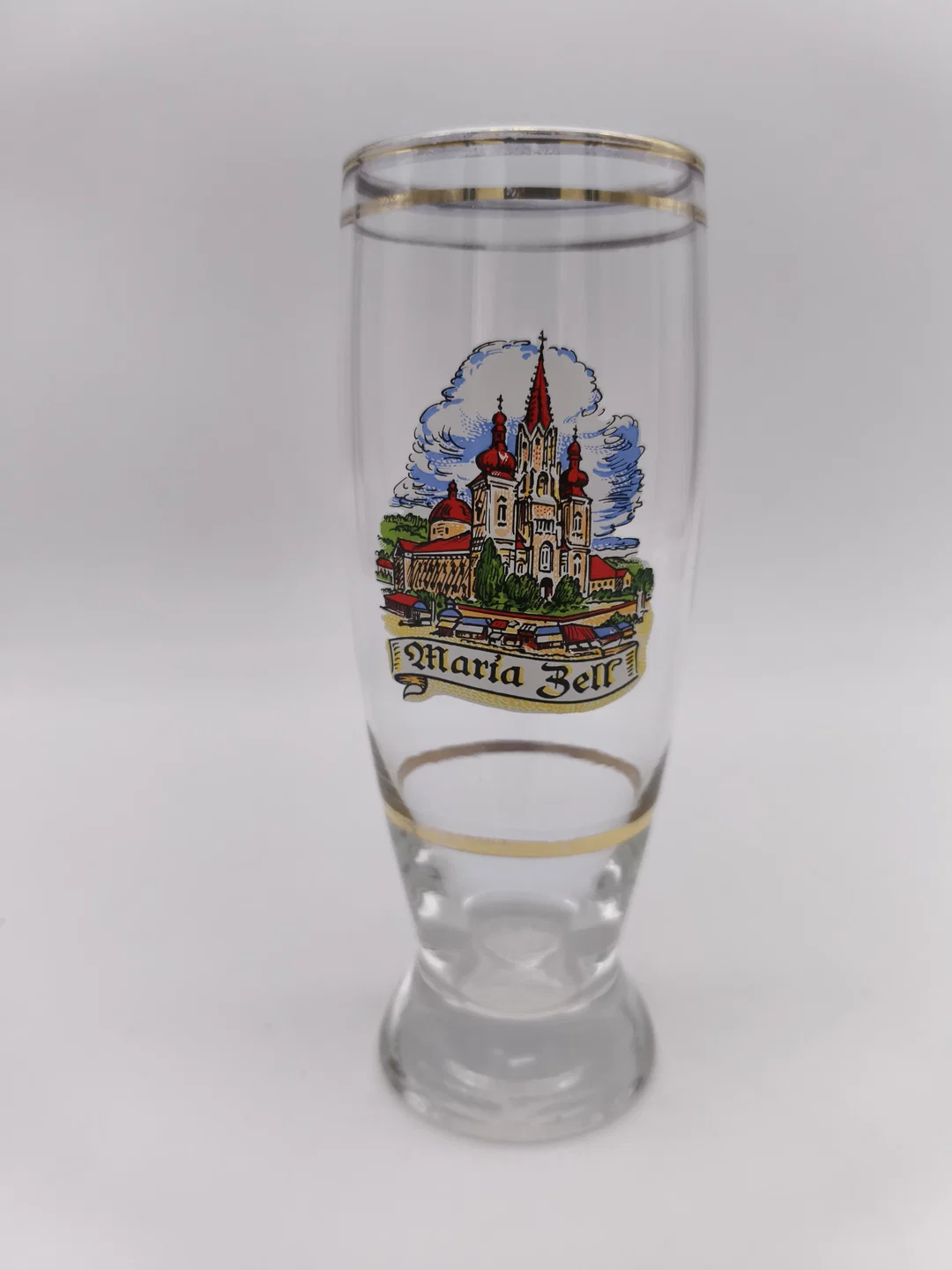 Andenkenglas, Bierglas mit Goldrand, "Maria Zell" – Bild 1