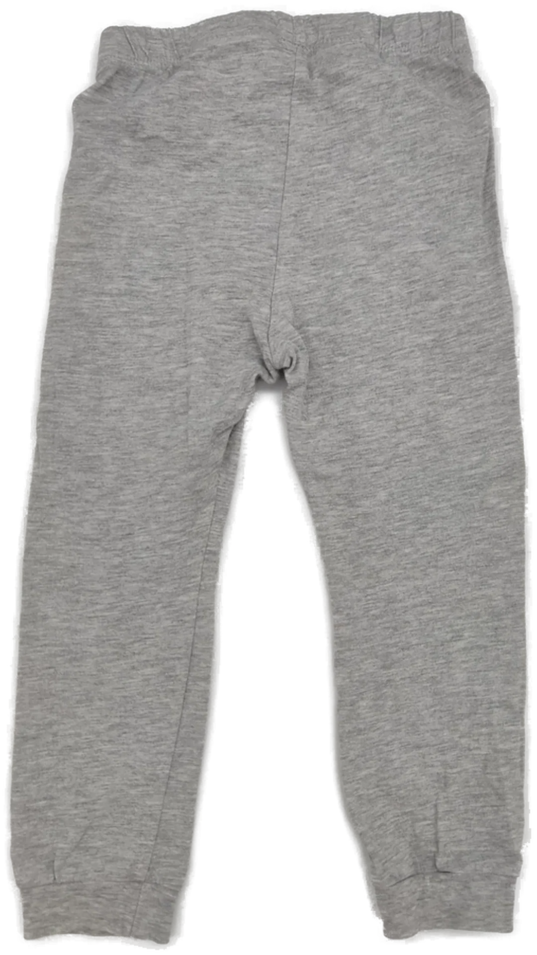 Freizeitanzug 2Tlg., "H&M", langarm mit Rundhalsaussch. und Aufdruck, Hose-lang mit Gummizugb., graumeliert, Größe 92 – Bild 4