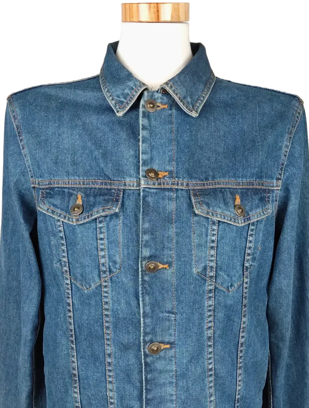 Zara Man Denim Collection Herren Jeansjacke, blau - Gr. XL – Bild 3