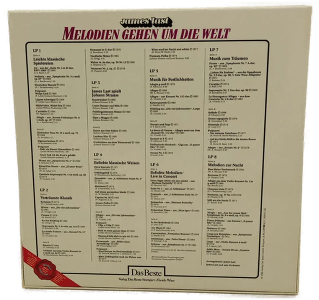 Vinyl 8 Stück Schallplatten James Last "Melodien gehen um die Welt" Das Beste – Bild 2