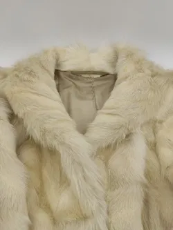 Echte Pelzjacke (Kaninchen) Damen, creme, Vintage - Bild 3