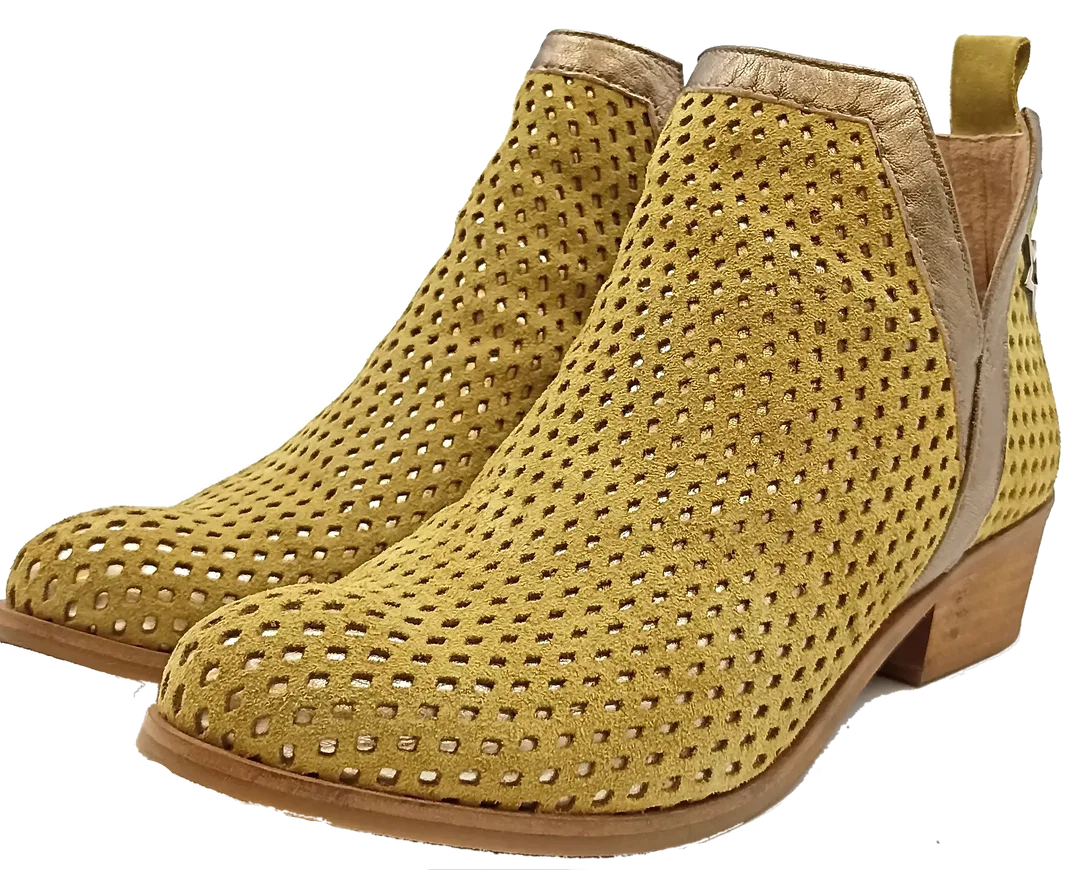 Cubanas Damen Wildlederstifletten pistazie Gr. 38 – Bild 1