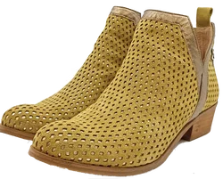 Cubanas Damen Wildlederstifletten pistazie Gr. 38
