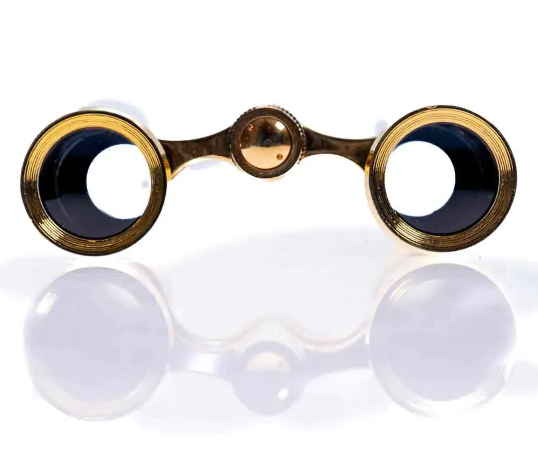 Opernfernglas / Binokulare mit Tasche in schwarz-gold - Bild 1