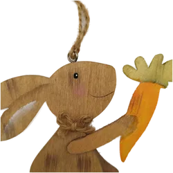 Handbemalter Aufhänger vom Osterhasen - Holz - Bild 2