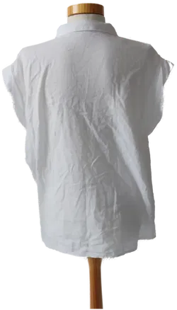 Damenbluse ohne Ärmel  weiß - Gr. M - Bild 3