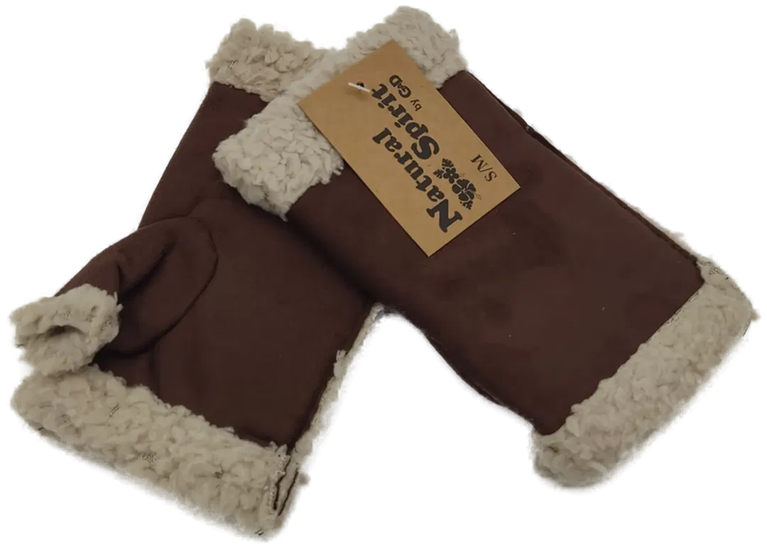 Natural Spirit by GAD fingerlose Damen Handschuhe dunkelbraun - Gr. S/M - Bild 4