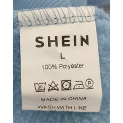 Shein Herren Kapuzensweater hellblau - Gr. L/EUR 50 - Bild 4