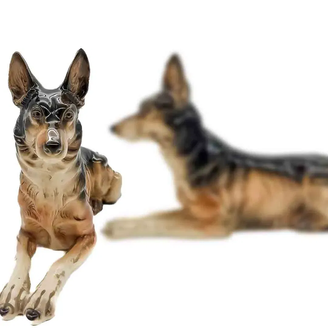 Deutscher Schäferhund aus Keramik, Länge ca. 26cm - Bild 4