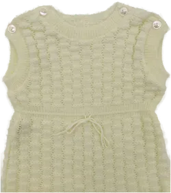 Vintage Hagrose - Baby Strampler, gestrickt, pastellgelb - Bild 3