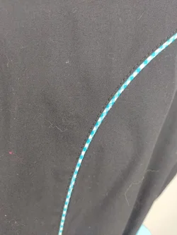 Dirndl "Stockerpoint", schwarz/türkis mit Stickerei und Hafteln, Größe 40 – Vorschau 5