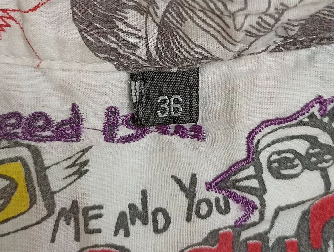 Desigual Damen bluse weiß gemustert Gr. S – Bild 3