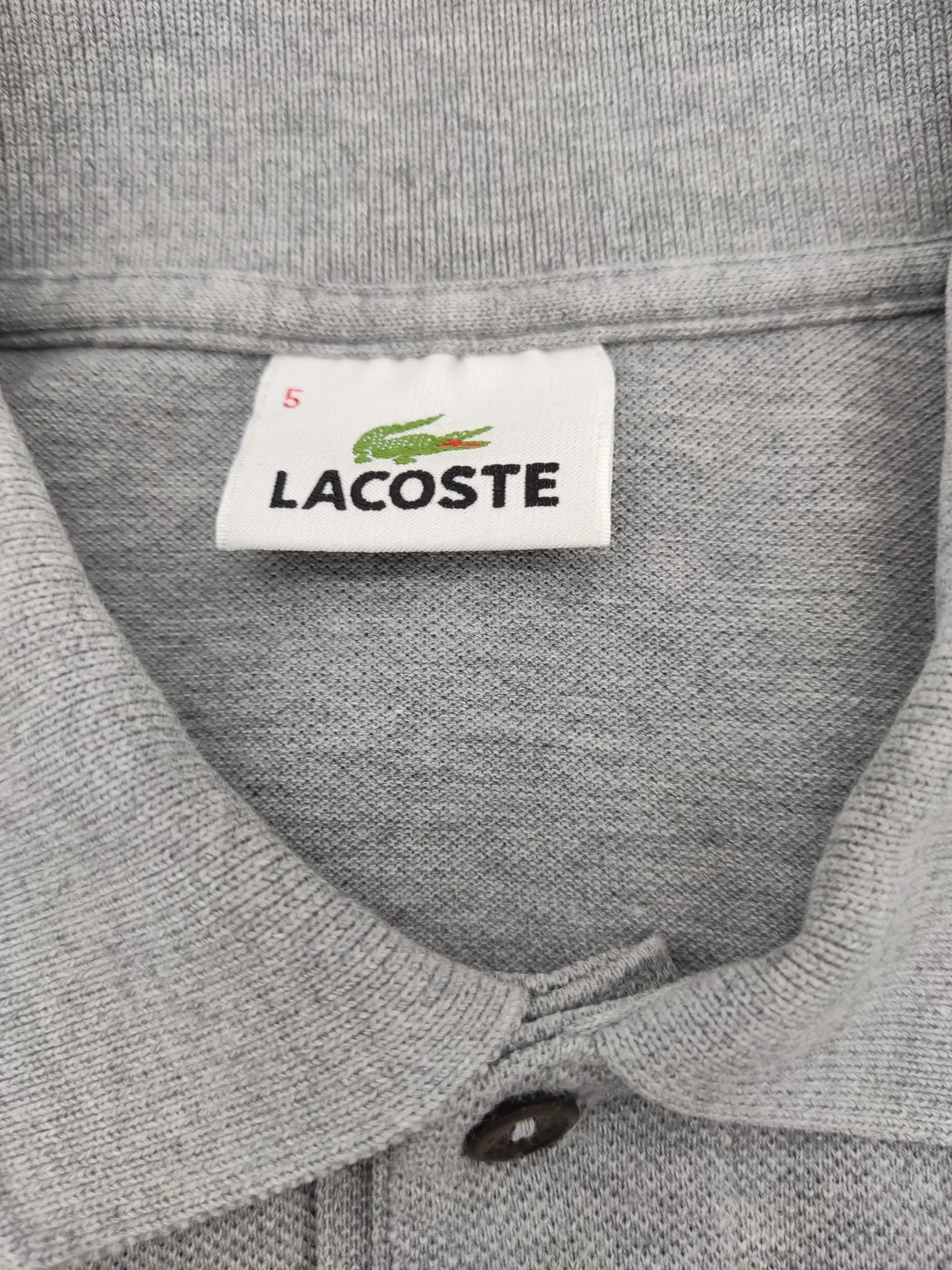Lacoste Herren Poloshirt Grau Gr. 5 – Bild 3