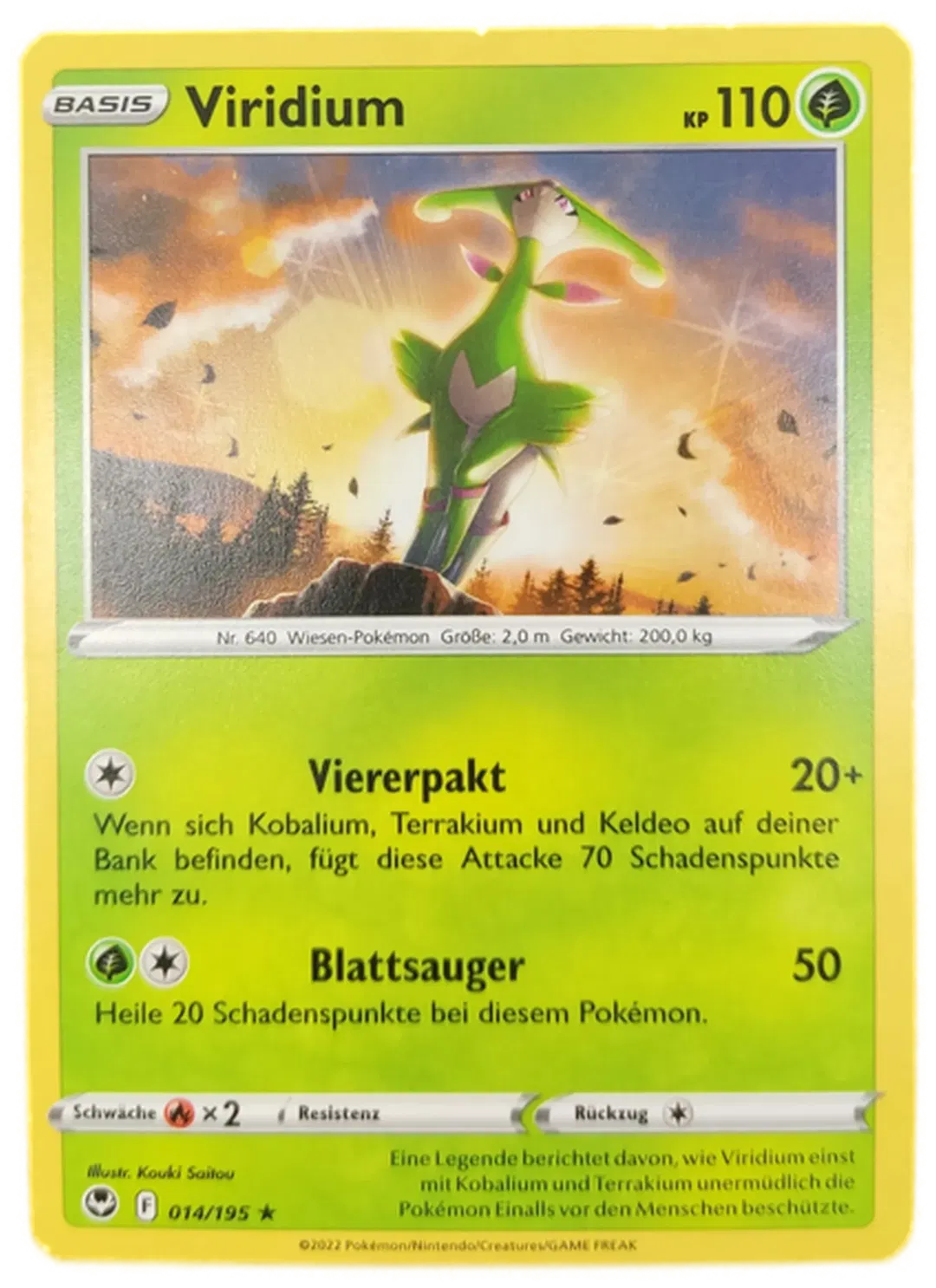 Pokémon Sammelkarte Basis Viridium - Bild 1