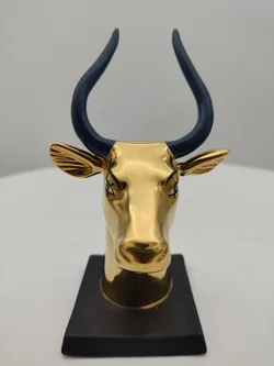 Goldener Sacred Cow Porzellan & Zertifikat von Franklin Mint | Limitierte Rarität - Bild 3