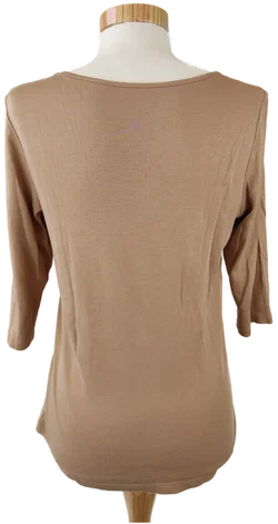 Damenbluse braun 3/4 Arm - M/38 - für Flohmarkt entnommen - Bild 3