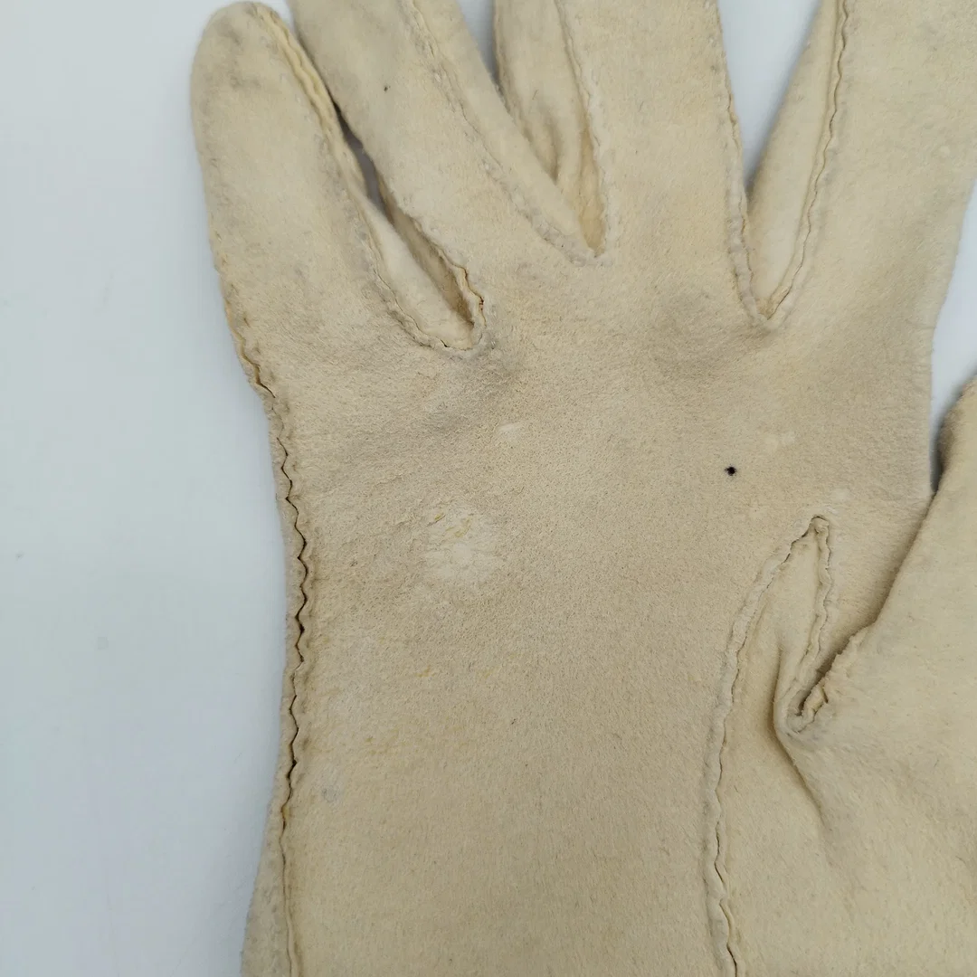 Antiquarische Handschuhe - creme-weiß / ca. 22cm größ – Bild 3