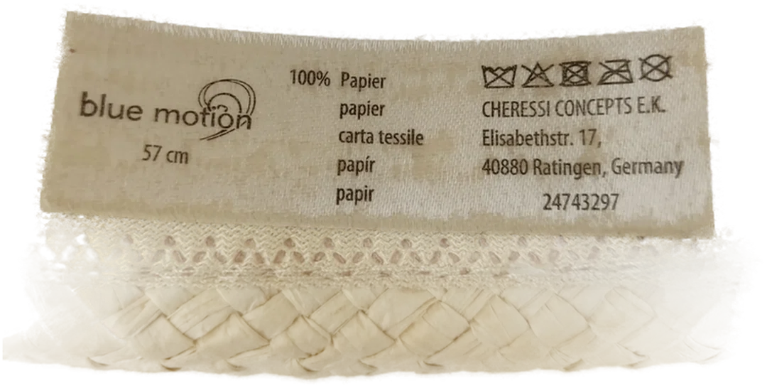Papierhut / Sommerhut Blue Motion  Gr./57, Handarbeit – Bild 5