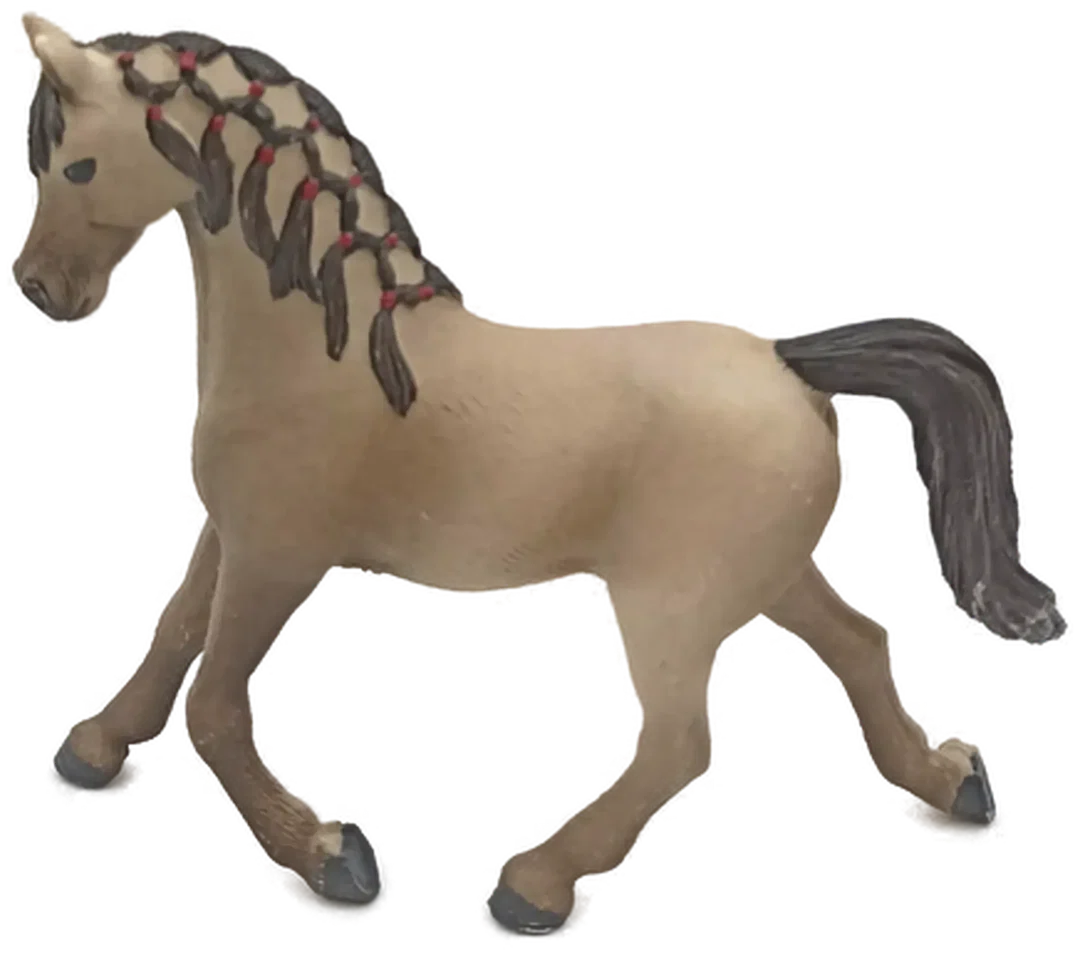 Schleich Pferd grau mit geflochtener Mähne – Bild 3