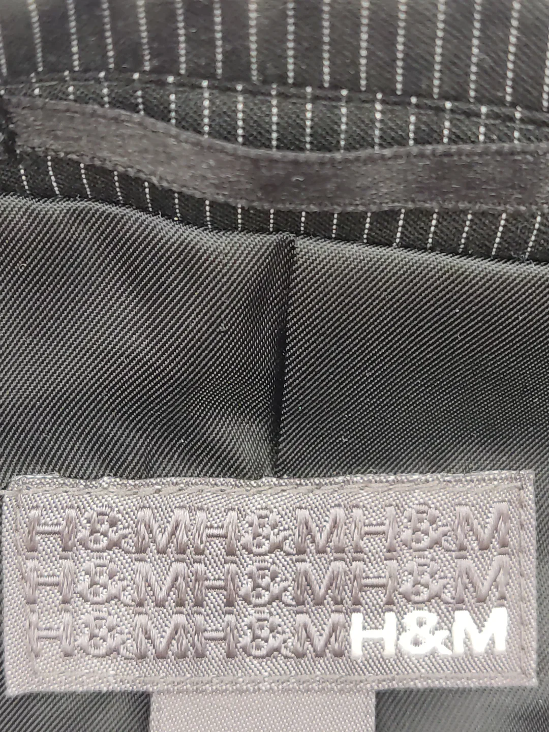 H&M Herrensakko schwarzgestreift - 48 – Bild 4
