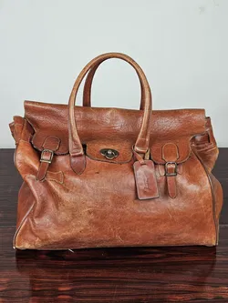 Texier Vintage Leder Reisetasche, braun  - Bild 1