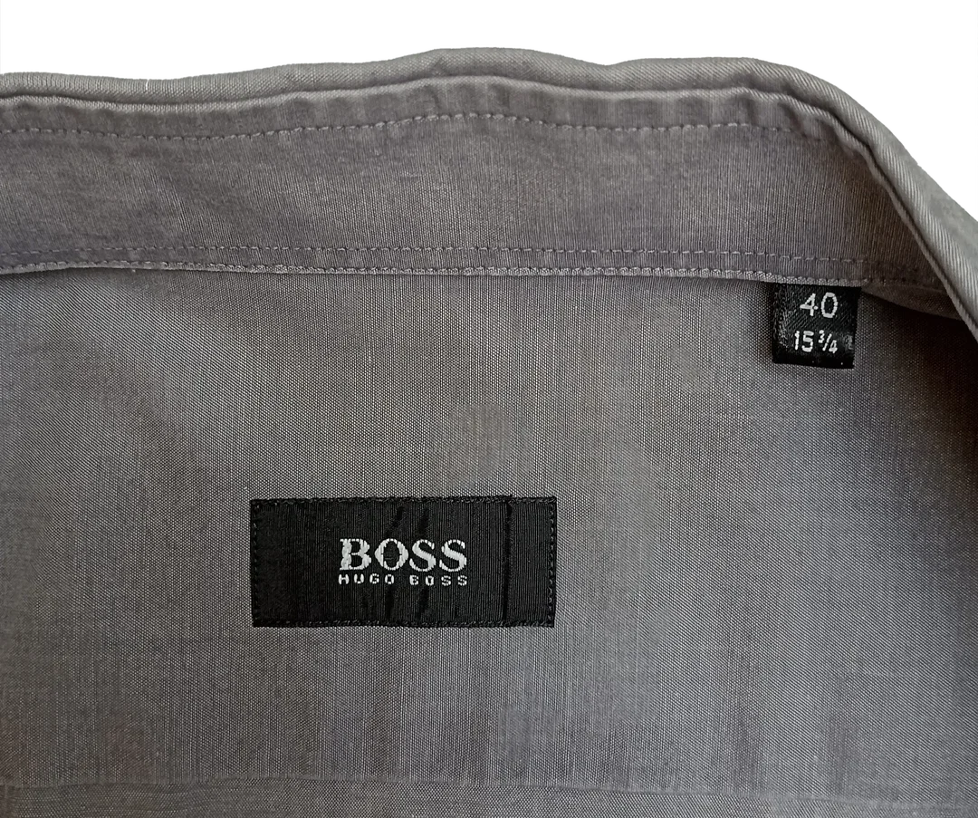 Hugo Boss Herren Hemd kurzarm grau Gr. M – Bild 3
