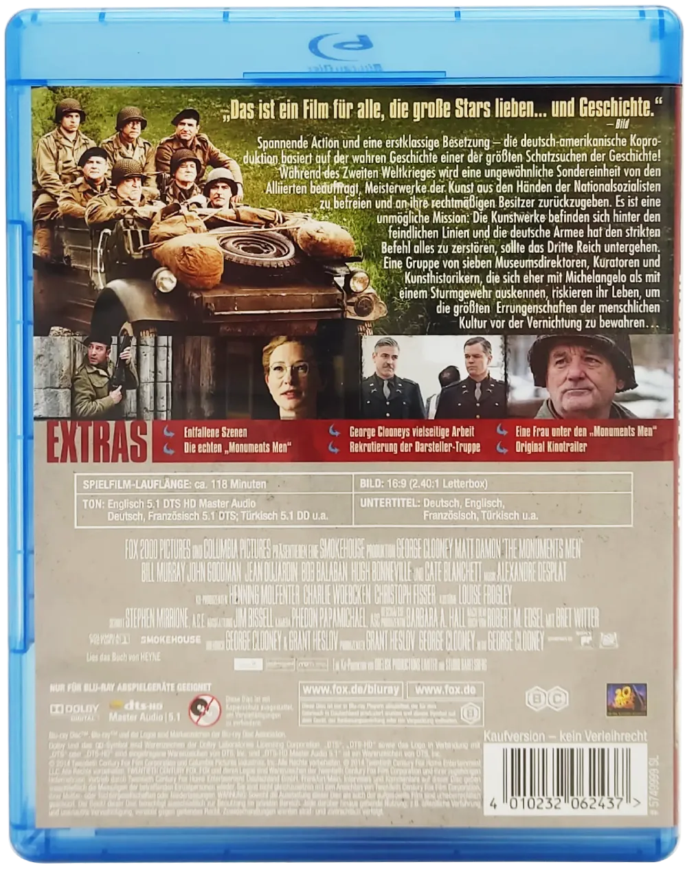 Blu-Ray "Monuments Men - Ungewöhnliche Helden" mit Bill Murray und Jean Dujardin – Bild 2