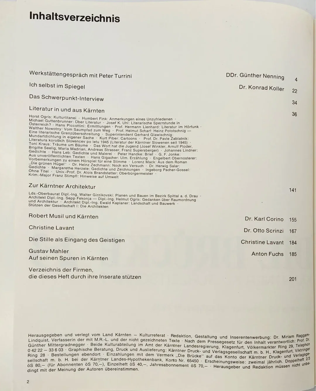 Die Brücke 2-3 - Kärntner Kulturzeitschrift Herbst 1975/ Frühjahr 1976 – Bild 3