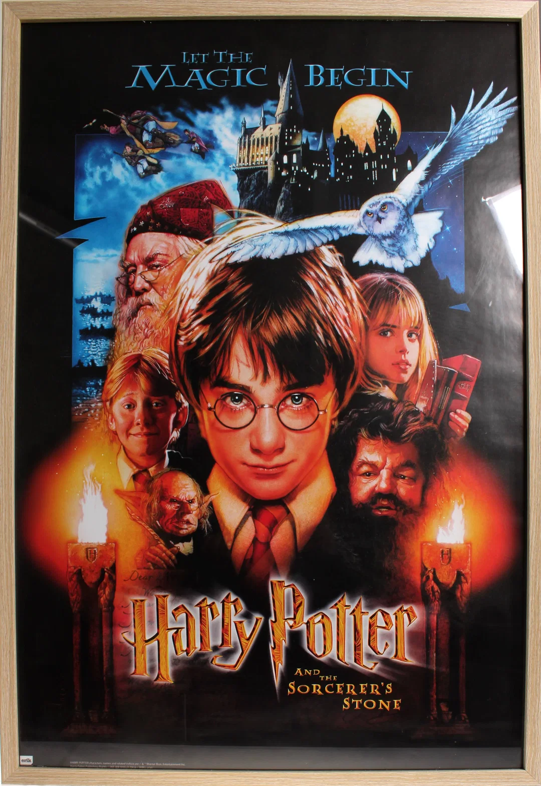 Gerahmtes Filmplakat „Harry Potter and the Sorcerer’s Stone“ (Stein der Weisen) — 95 × 64 cm (gerahmt) – Bild 2