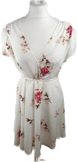 Geblümtes Midikleid von Shein, Weiß, L/40 | Frühlingszauber