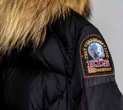 Mantel Jacke Parajumpers Damen-Daunenparka mit Fellkapuze, Schwarz, Gr. L Winter - Bild 6