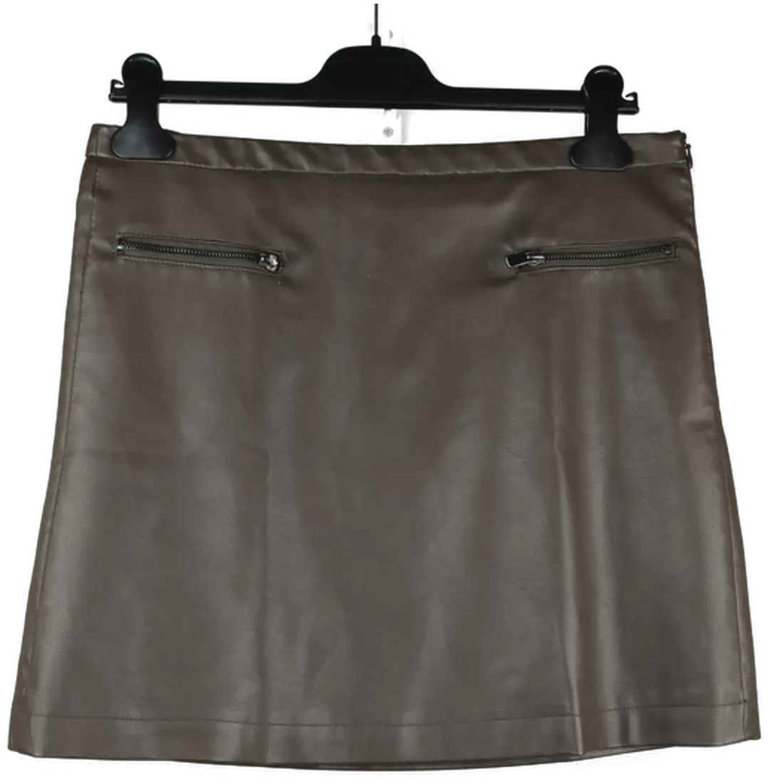 Mango Damen Kunstlederrock mini grün - XL/42 - Bild 1